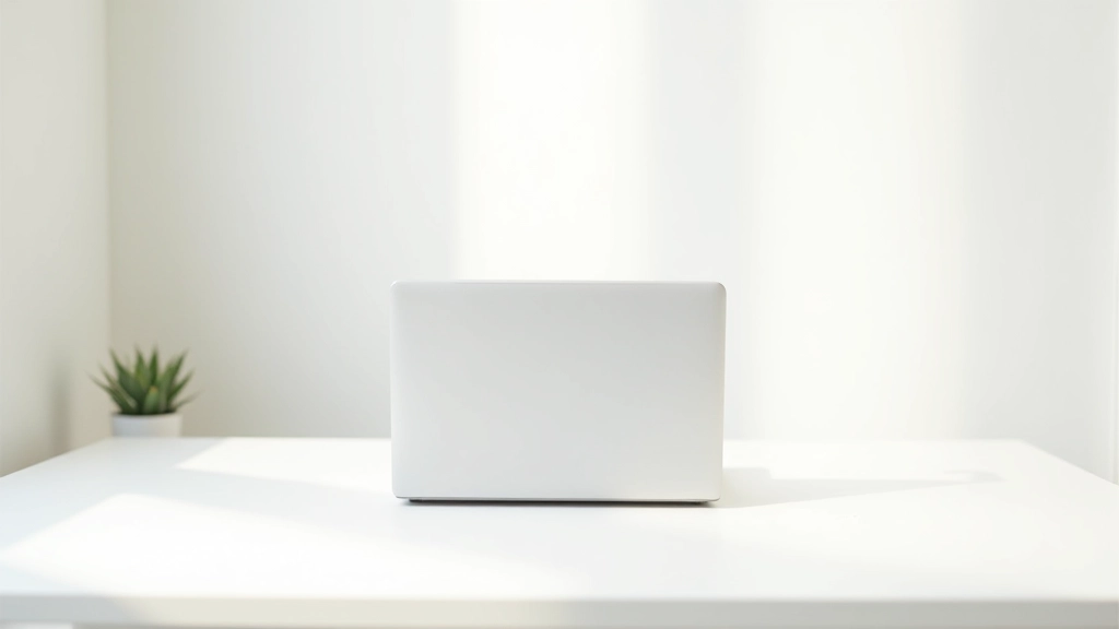 Estúdio de design minimalista com espaço limpo e luz natural